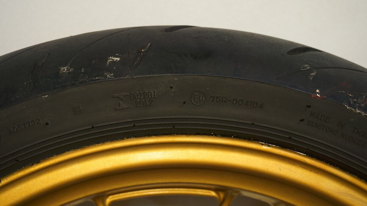 2022 22-23 Kawasaki Z650RS Z650 Rear Back Wheel Rim Straight GOLD 254928 OEM