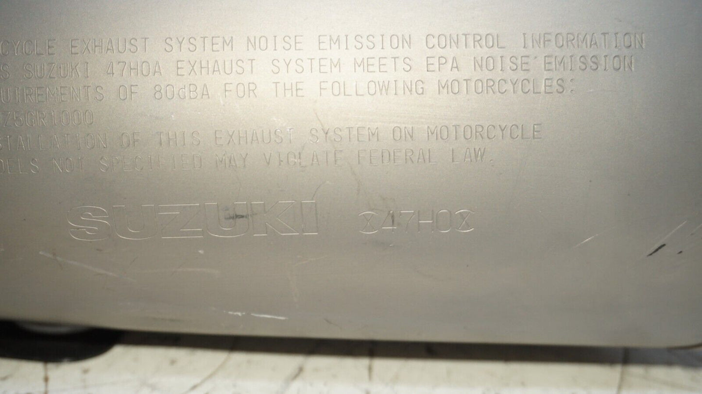 LEFT SIDE Muffler Stock Original 2009 - 11 GSXR1000 GSXR 1000 147780 OEM