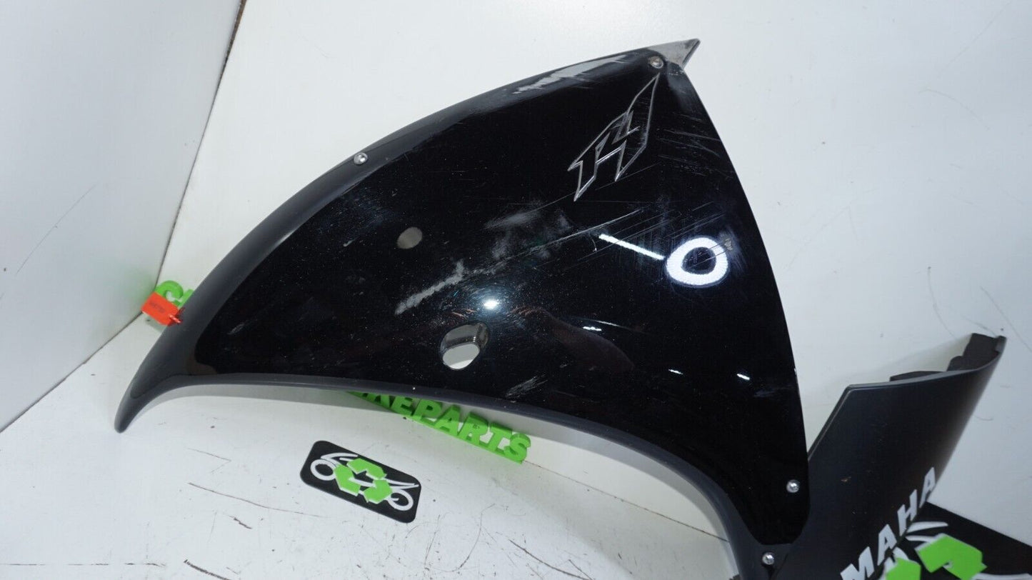 2009 -14 YAMAHA YZF R1 BLACK LEFT LOWER UPPER SIDE FAIRING PLASTIC 148750 OEM