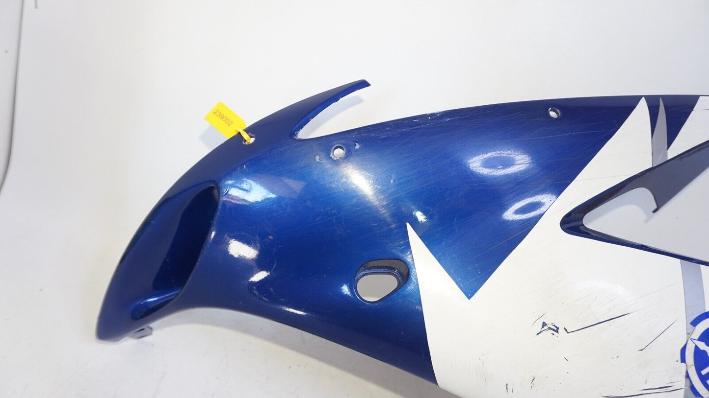 2004 2005 YAMAHA YZF R1 LEFT MID FAIRING SIDE COWL PLASTIC BLUE COWLING GOOD