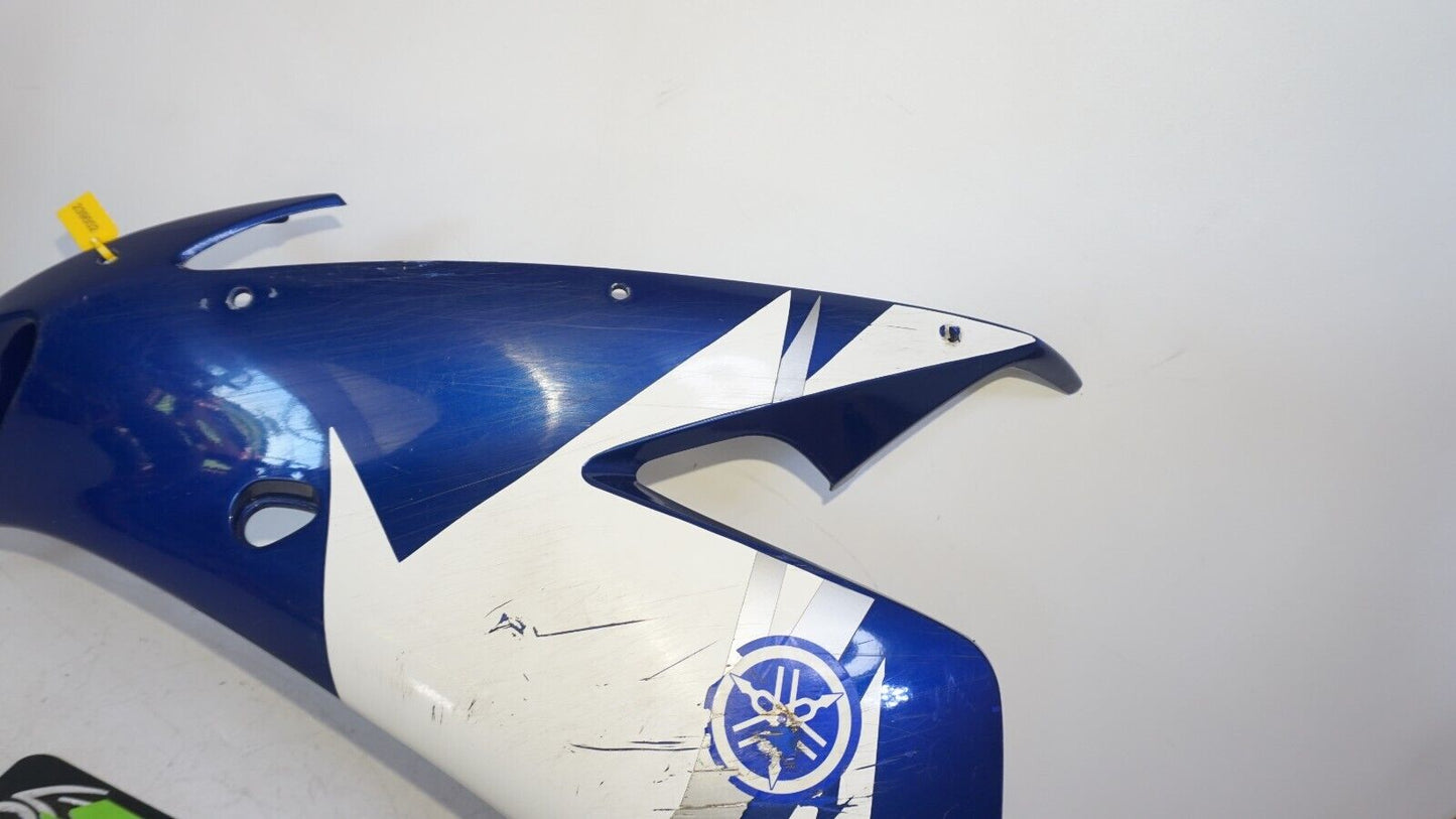 2004 2005 YAMAHA YZF R1 LEFT MID FAIRING SIDE COWL PLASTIC BLUE COWLING GOOD