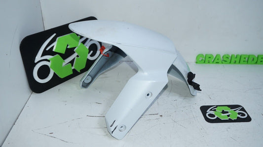 2009-12 KAWASAKI NINJA ZX6R OEM FRONT WHEEL FENDER COWL FAIRING White 148694 OEM