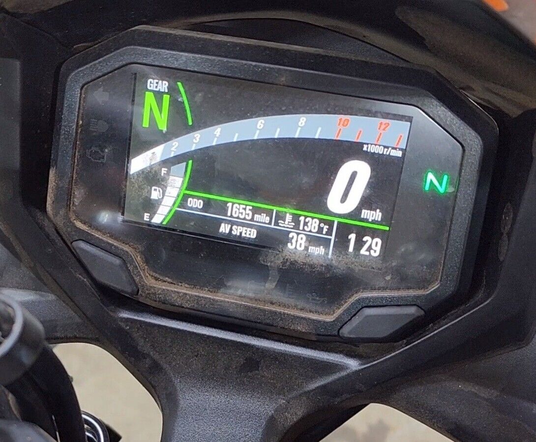 2022 KAWASAKI NINJA 650 EX650 ABS TACH GAUGES  CLUSTER SPEEDOMETER 1655 miles